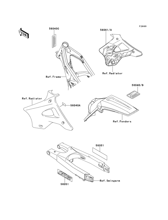 KX125 Лейбл предостережения
