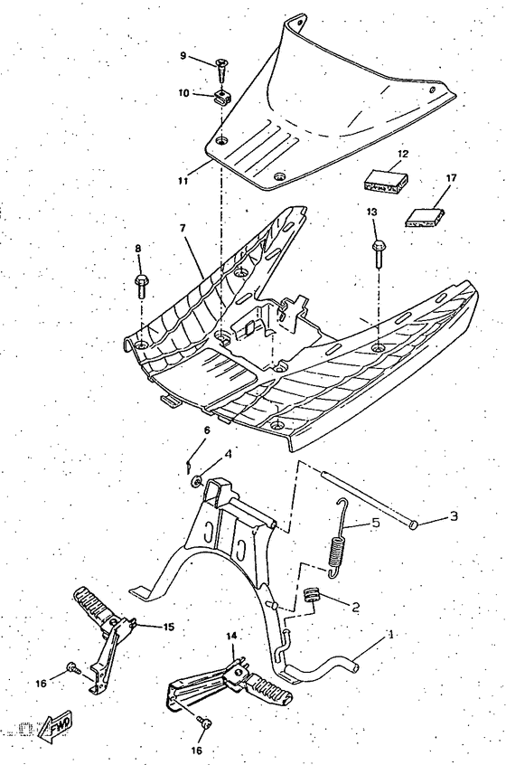 CW50RS Stand. footrest