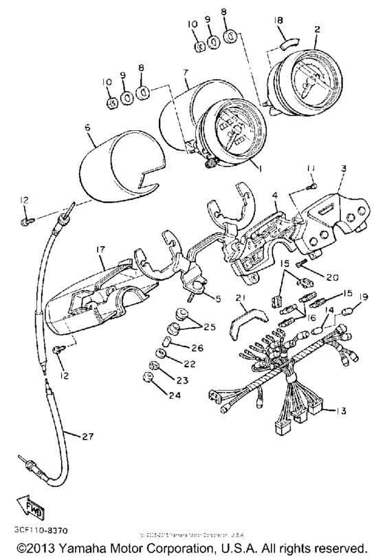 XV750UC Приборы