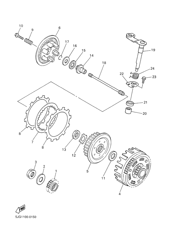 YZ426F Сцепление