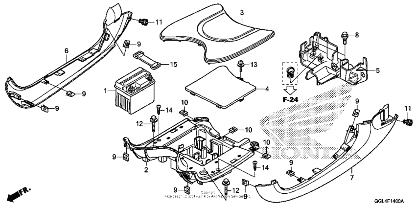 Floor step + battery