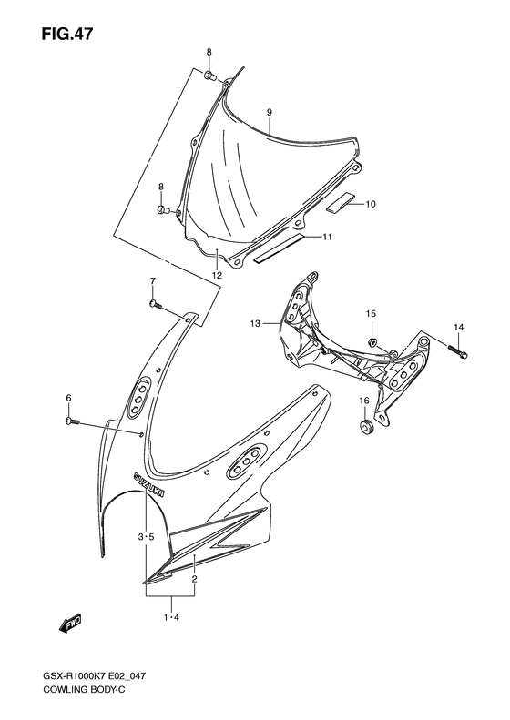GSX-R1000 Cowling body
