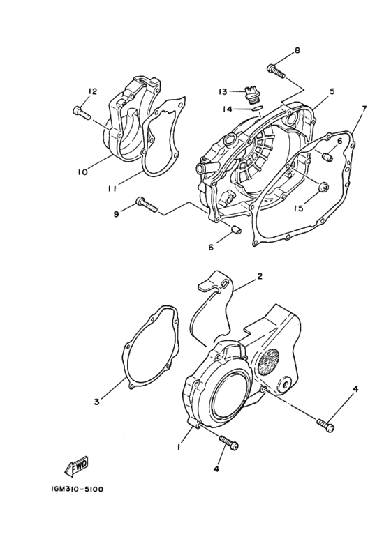 Crankcase cover ass`y  (v