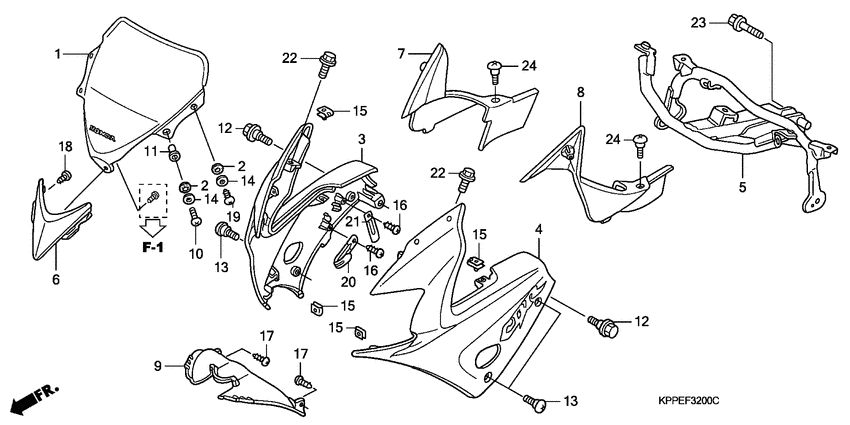 Upper cowling assy