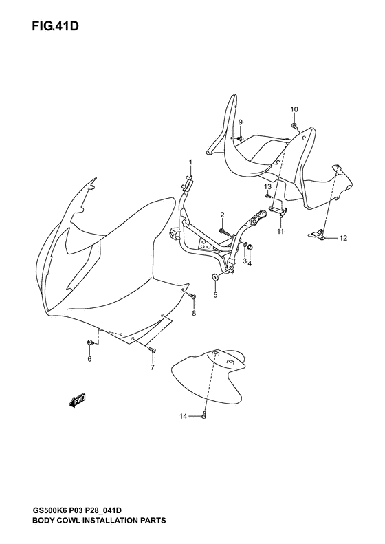 Body cwl installation parts