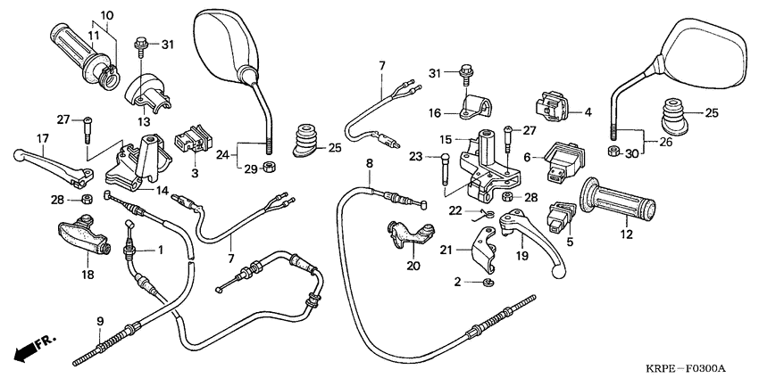 Handle lever/switch/cable