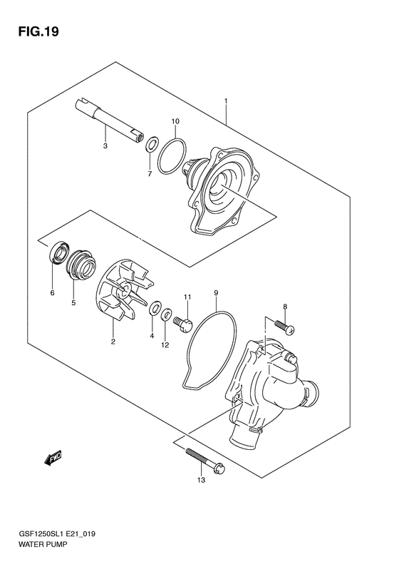 GSF1250S (ABS) Водяная помпа