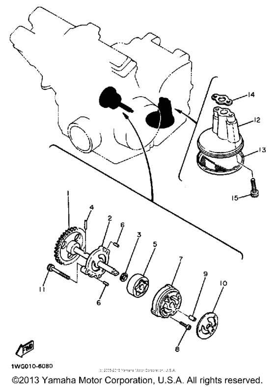 FZR400SUC Масляный насос