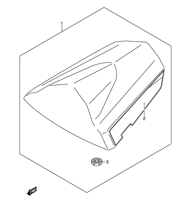 GSX-R750 Seat tail box