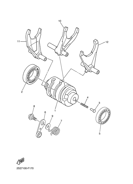 Shift cam & fork