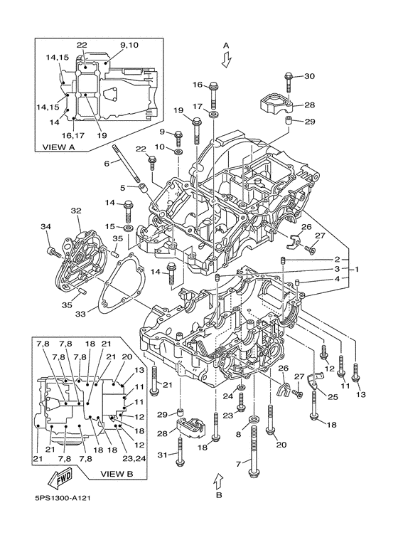 TDM900 Картер двигателя