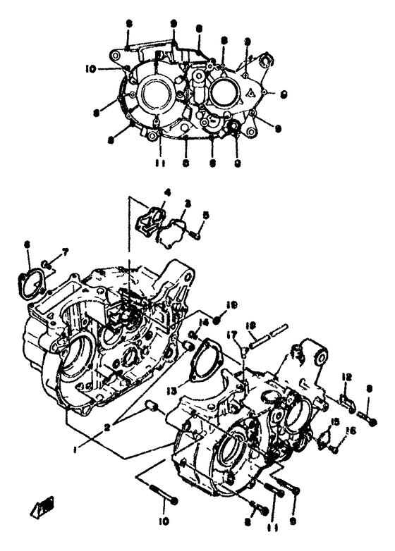 SR500 Картер двигателя