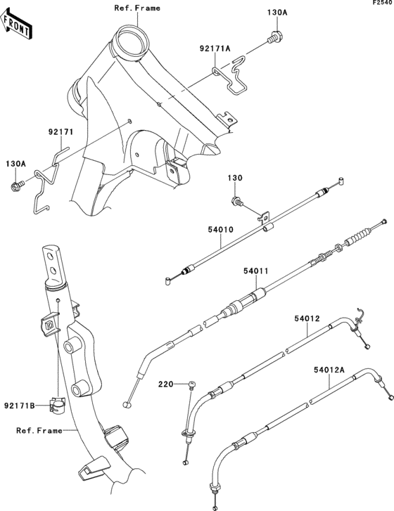 VN900 Тросы управления