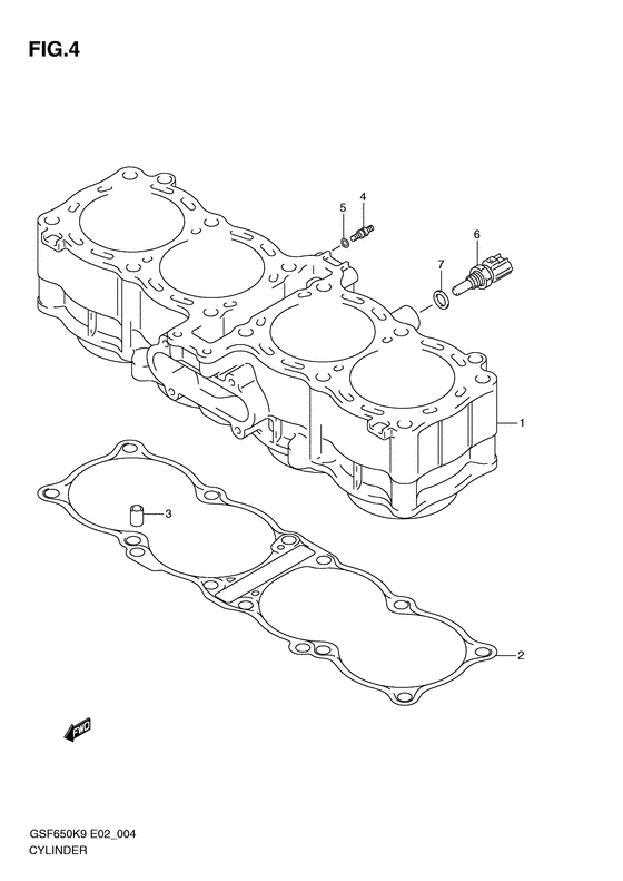 GSF650 Цилиндр