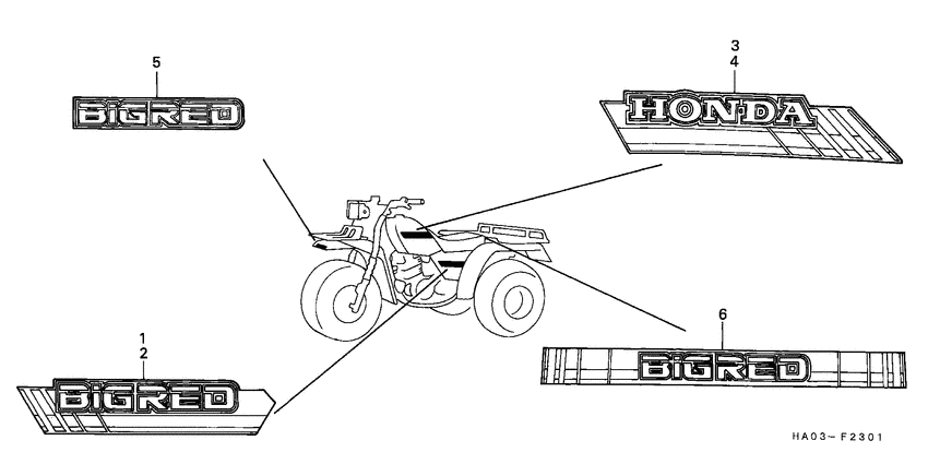 ATC250ES Stripe / emblem