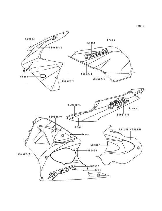 ZX600 Наклейки