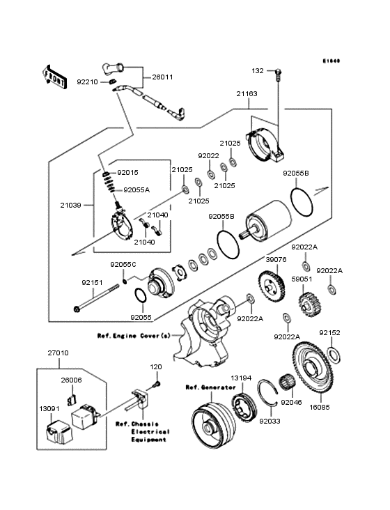 Starter motor/starter clutch