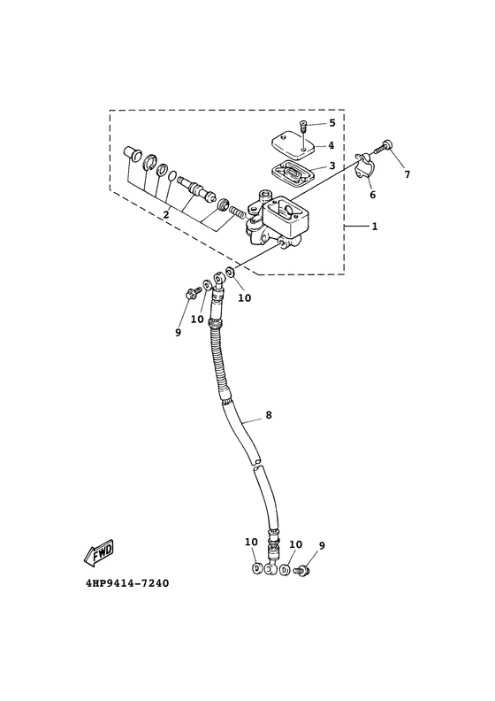 XC125FC Главный тормозной цилиндр