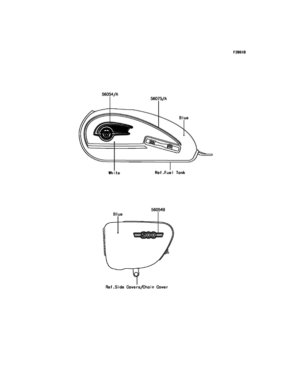 EJ800 Decals(Blue / White)