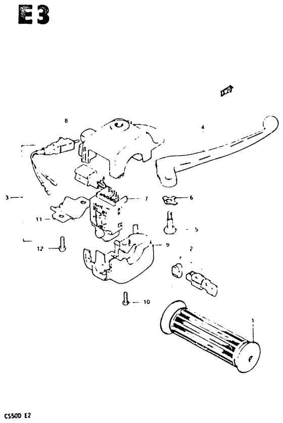 Front brake lever - switch