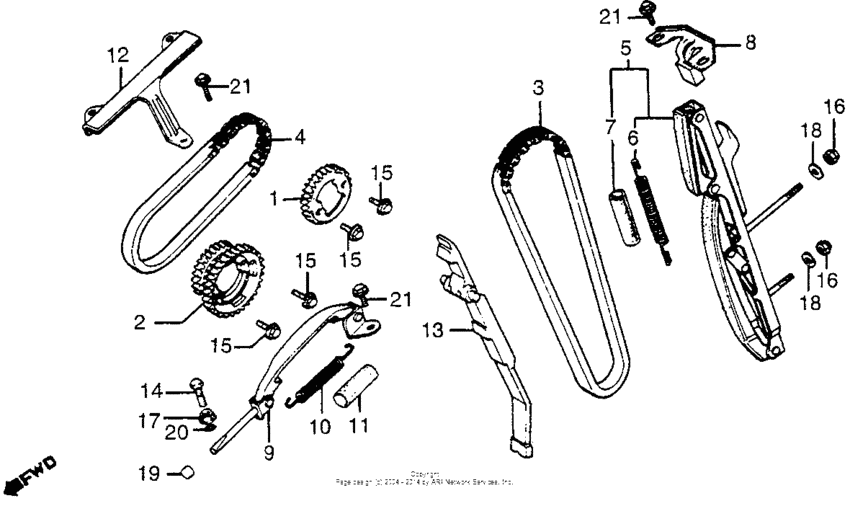 Cam chain + tensioner