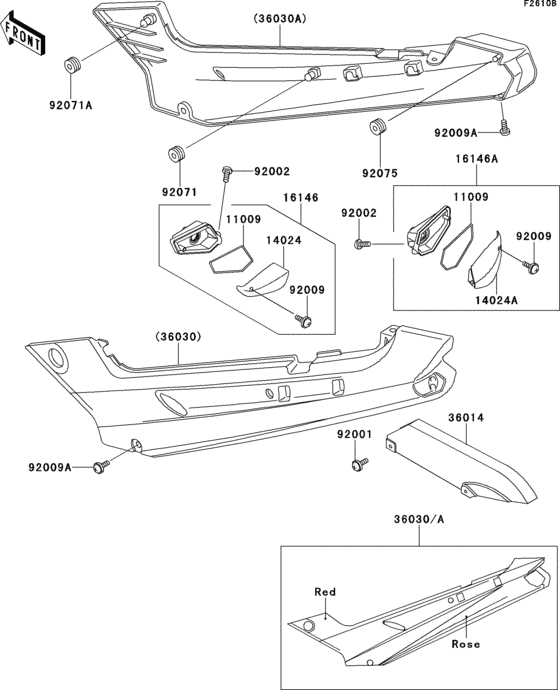 Side covers/chain cover(ex250-h5)