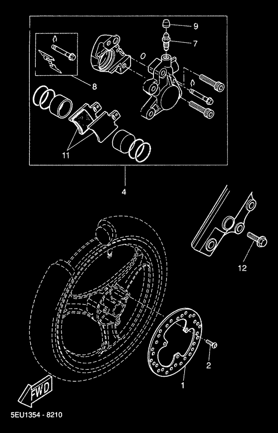 YH50 Передний тормоз