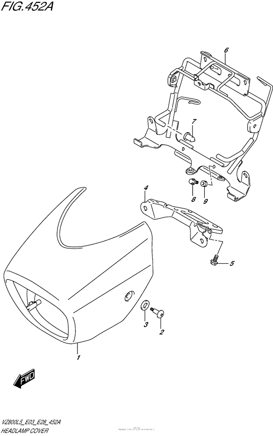 VZ800 Headlamp Cover