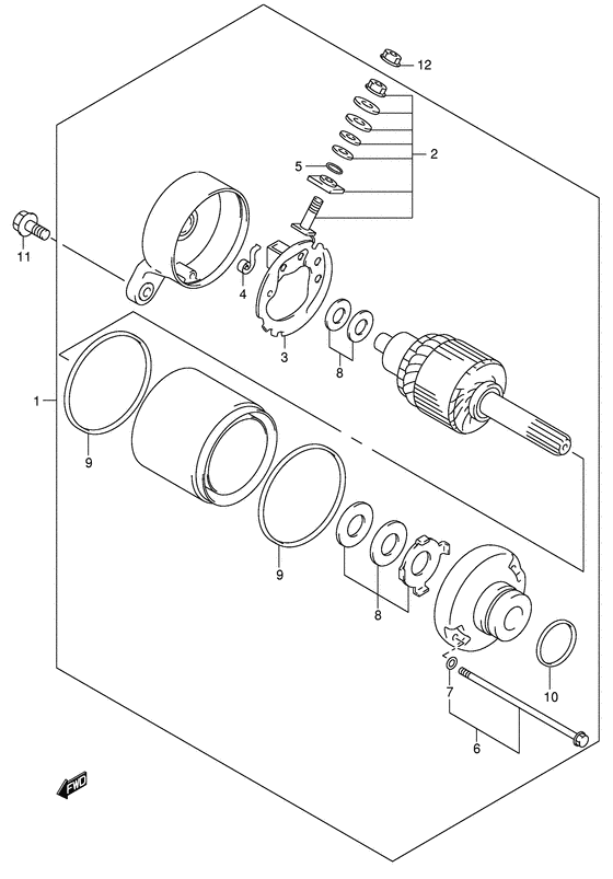 SV650 Стартерный мотор