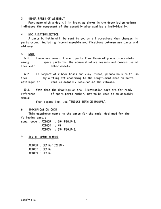 AX100 Catalog preface