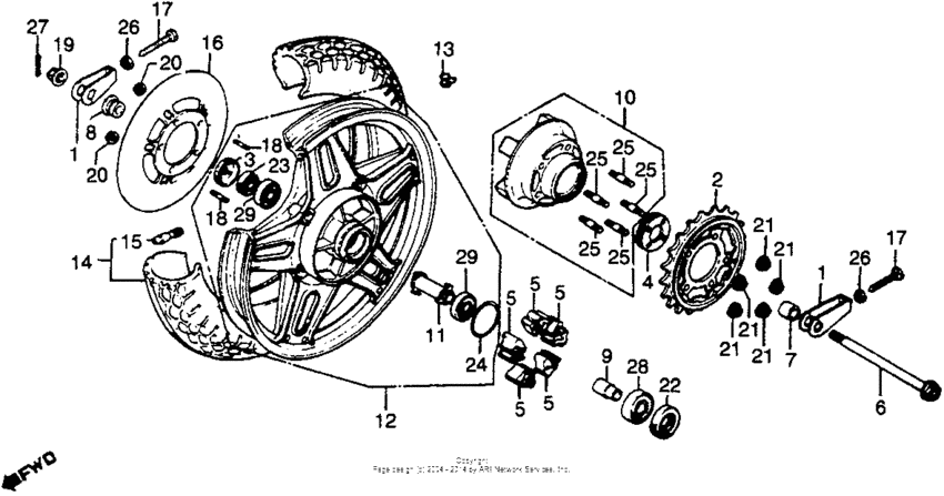 Rear wheel 80