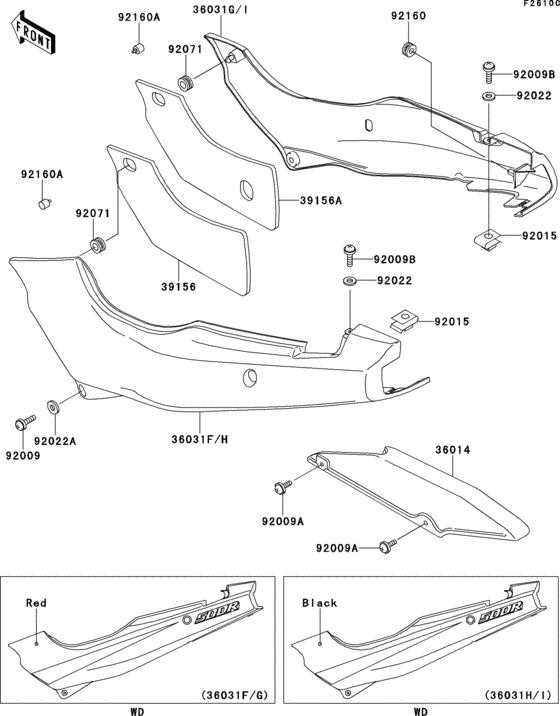 EX500 Side covers / chain cover(ex500-d5)