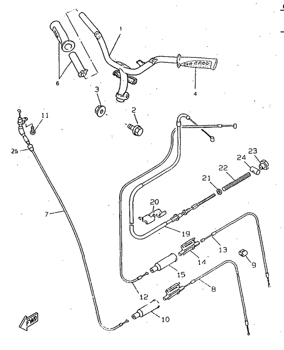 Steering handle. cable