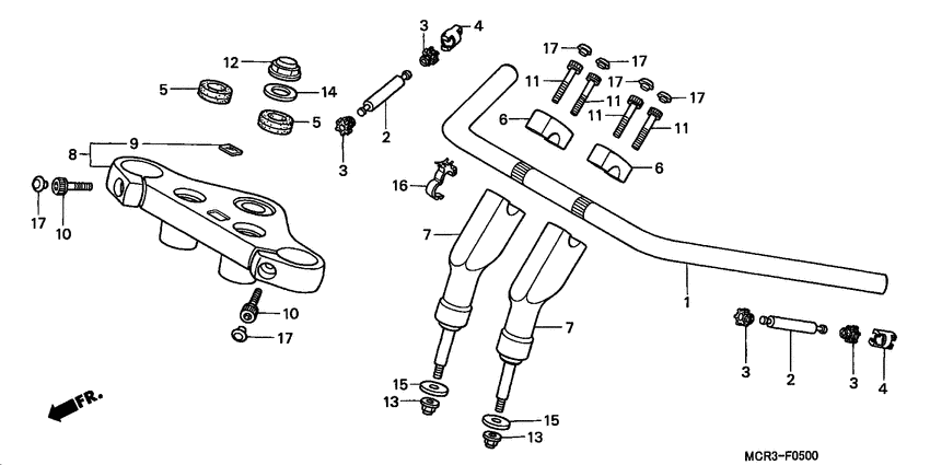 Handle pipe/top bridge
