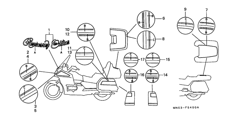 GL1500A Наклейка