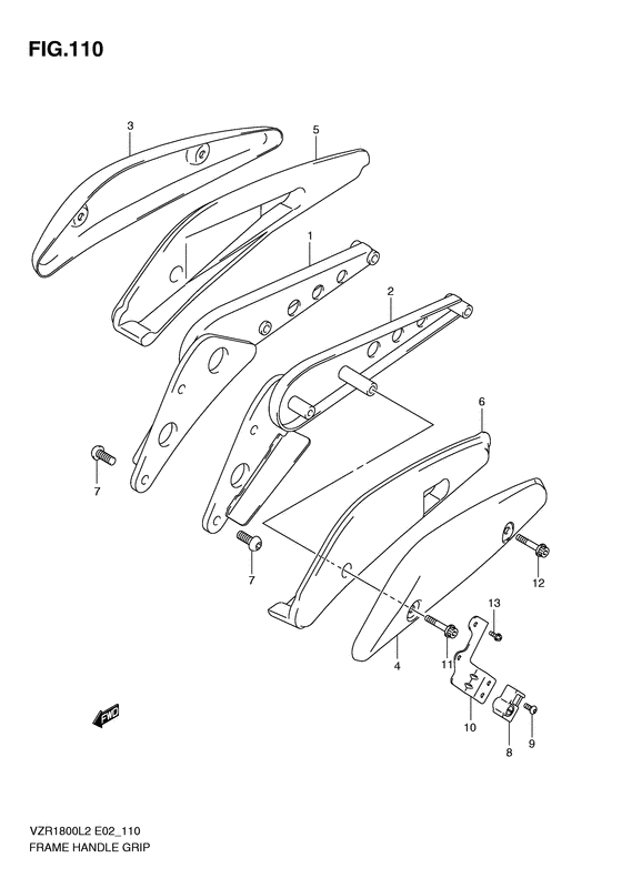 VZR1800 Frame handle grip