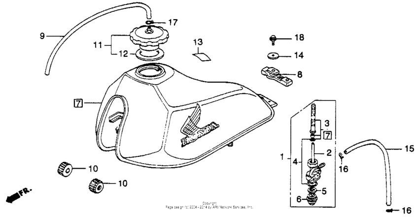 XL250R Fuel tank 82-83