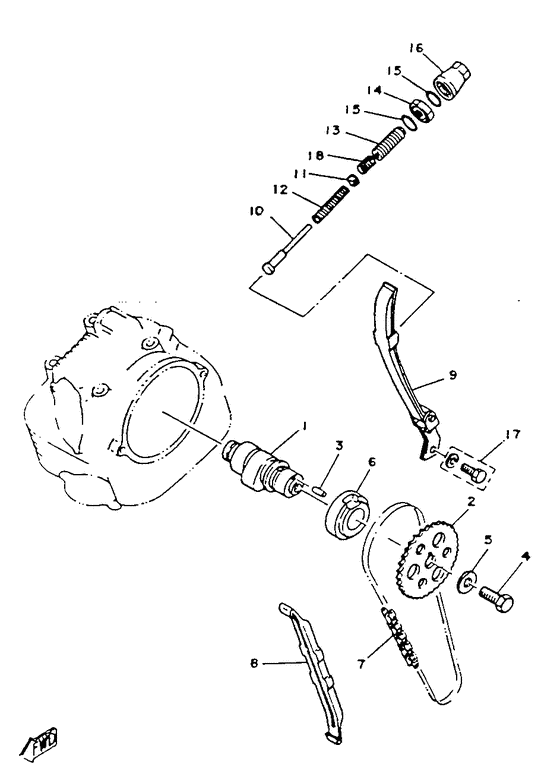 SR125SP Camshaft. chain