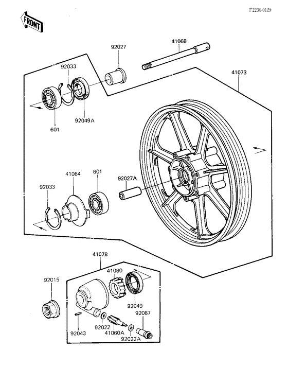 KZ1000 Front wheel / hub