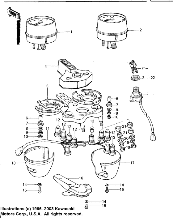Meters/ignition switch