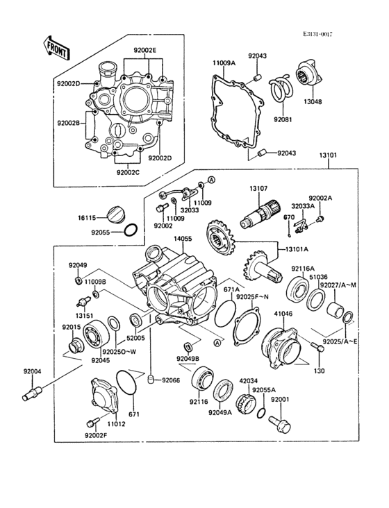 Front bevel gear(1/2)