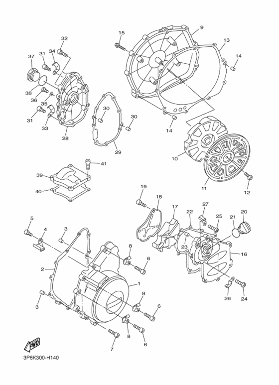 Crankcase cover ass`y  (v