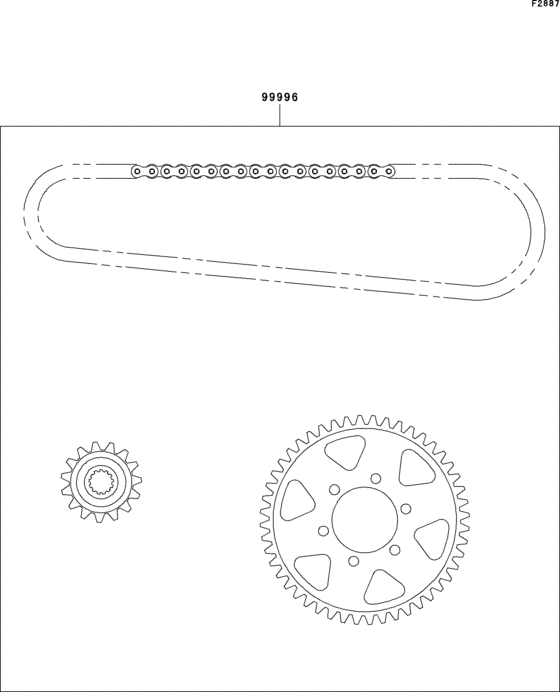 ZX750 Цепь комплект
