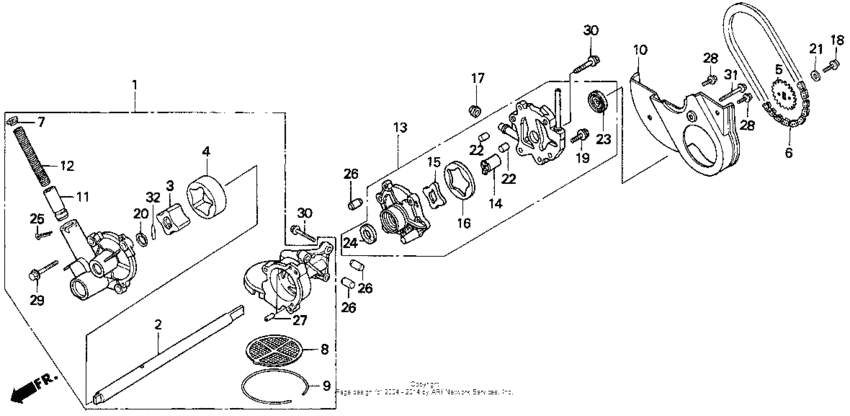 GL1500I Масляный насос