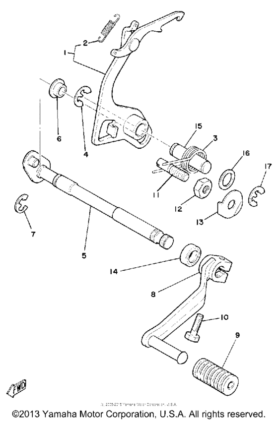 Shift shaft pedal