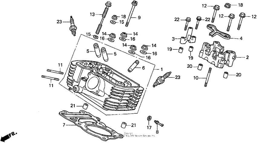 VT600CD2 Головка цилиндра задняя