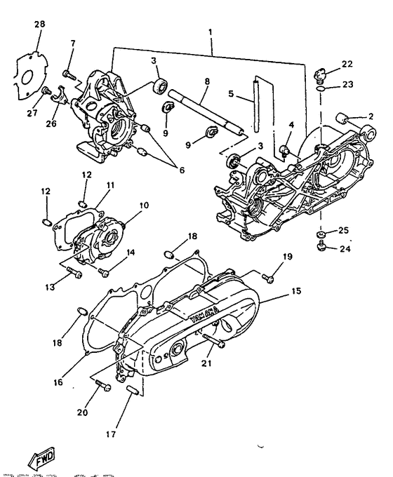 YN50R Картер двигателя