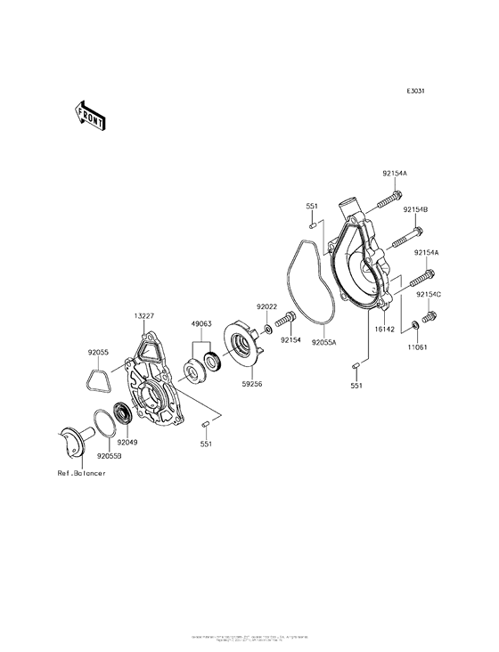 ER650 Водяной насос