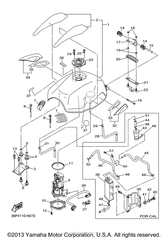FZ6RYY Топливный бак