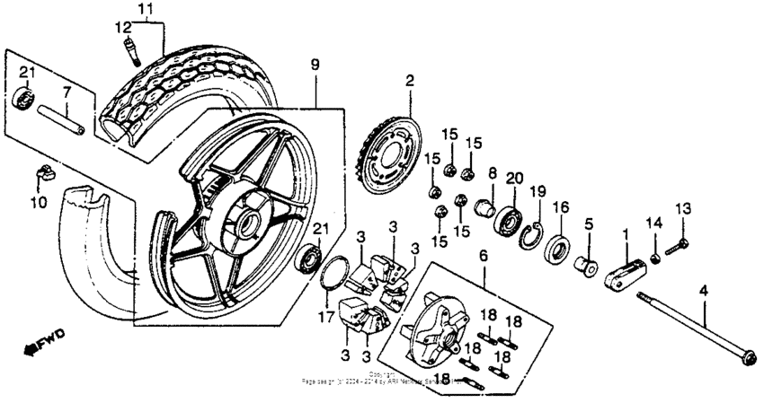 Cm450a rear wheel 83